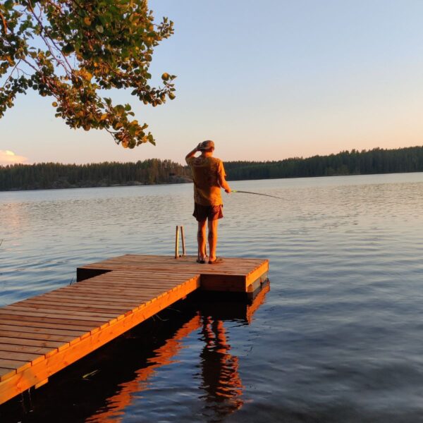 saunalaituri ja kalastaja