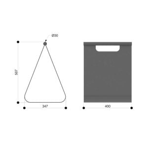 alumiininen puunkantoteline musta mitta