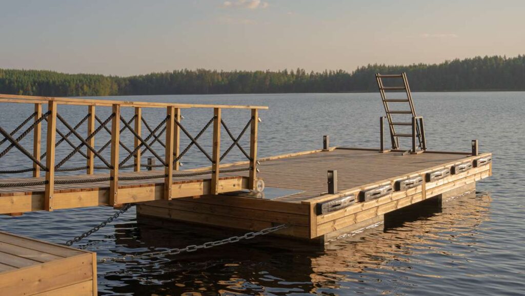 Savorak betoniponttonilaituri, köysiristikkokaide