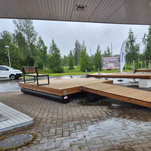 Mallilaituri Mökki-P 2,4x4 m, kävelysilta1,2x5 m, Kangasniemi - Image 2